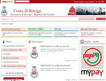 Tablet Screenshot of comune.costadirovigo.ro.it